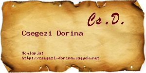 Csegezi Dorina névjegykártya