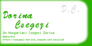 dorina csegezi business card
